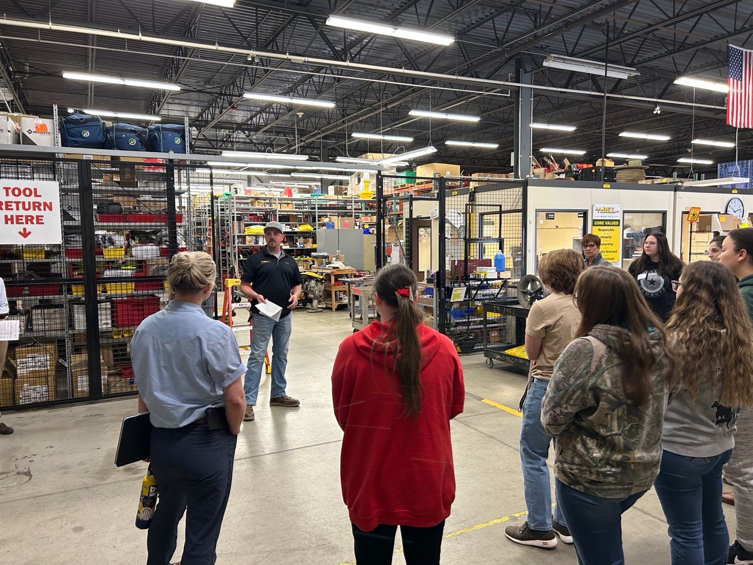 Students touring the IB Abel office