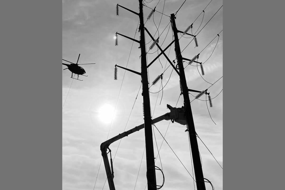 C-13 - Helicopter by Transmission tower