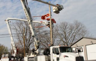 I.B. Abel crew working on an electrical line