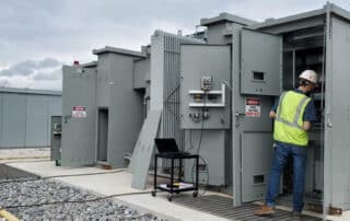 I.B. Abel engineer at a substation