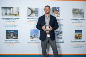 Zack Denlinger, accepting an award