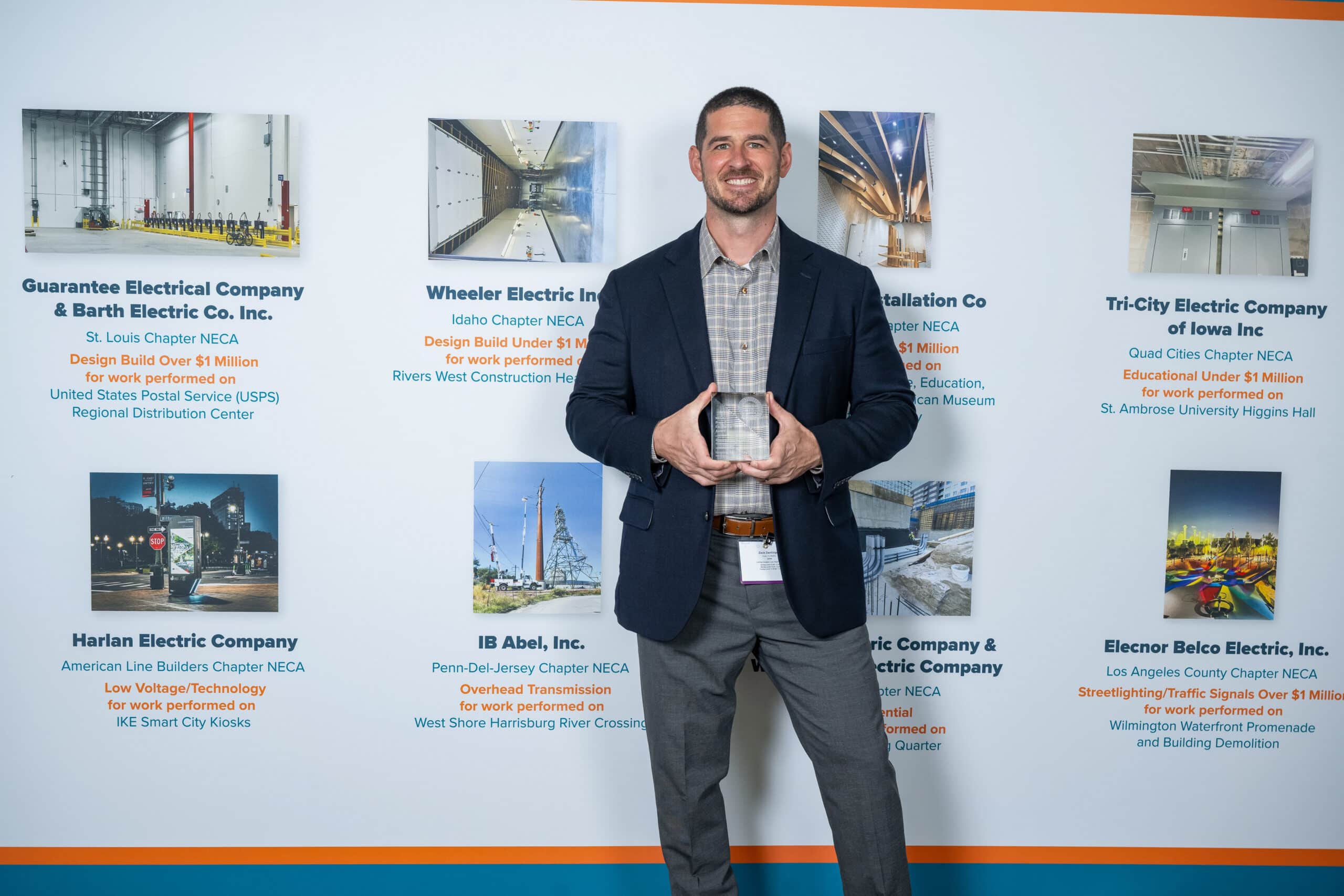 Zack Denlinger, accepting an award